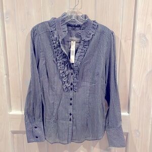 NWT Antonio Melani Brandy blouse ruffle detail